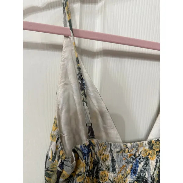 Abercrombie & Fitch Plunge Linen Blend Maxi Dress in Tropical Print, XS - Image 13