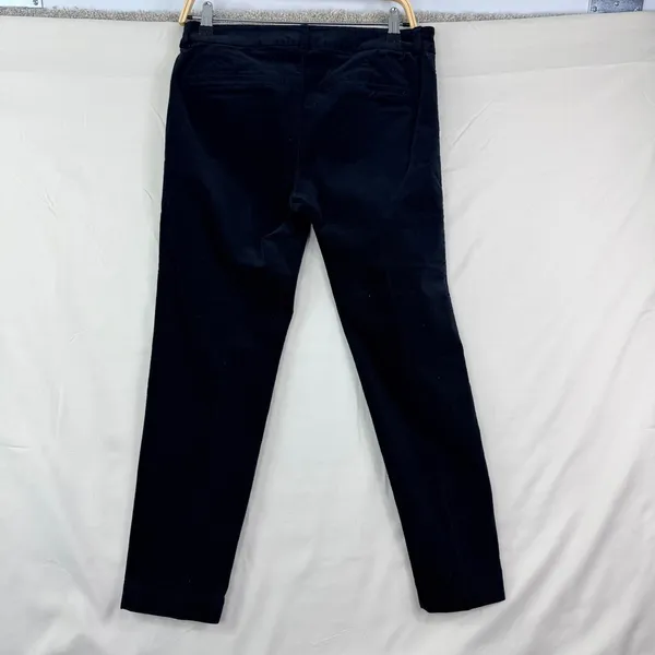Old Navy Pixie Black Velvet Pants Size 6 Mid Rise Skinny Ankle Holiday Party - Image 2