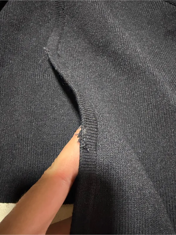 7 for all mankind Black Cropped Open-Front cardigan Sweater XS - Image 7