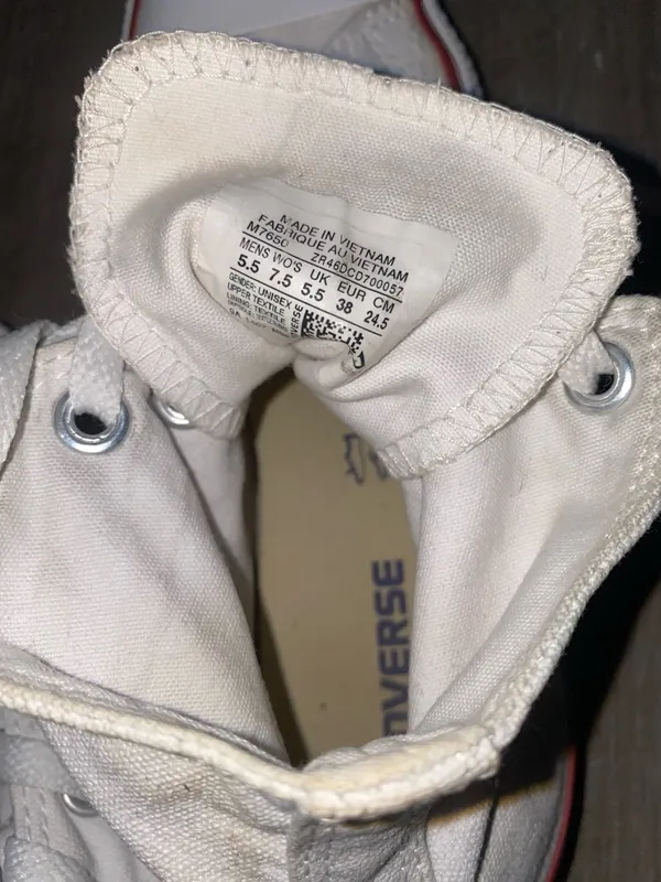 White Converse All Star high top sneakers - Image 6