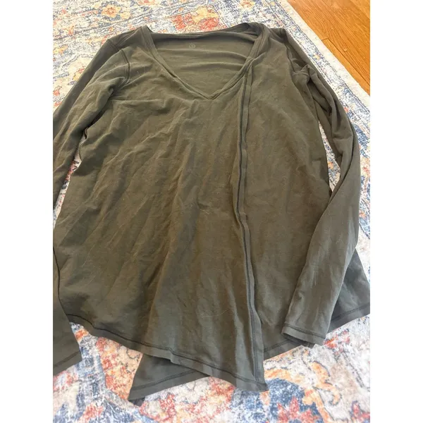 Lululemon Army Green Long Sleeve - Image 2
