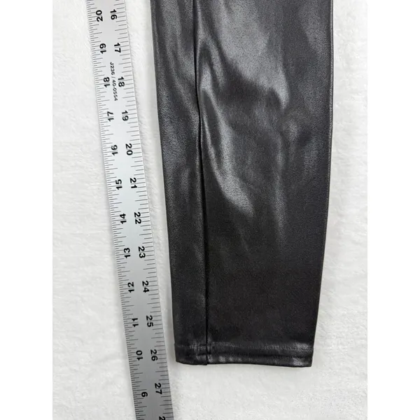 Spanx Maternity Faux‎ Leather Leggings Black High Rise Over Belly Large L/G READ - Image 5