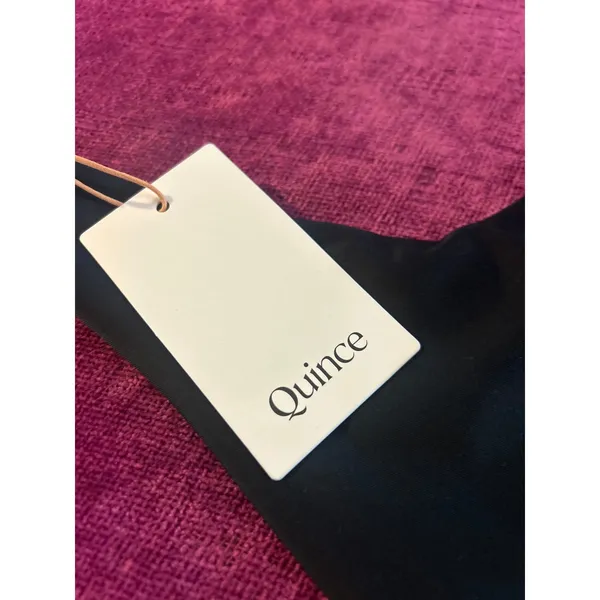 QUINCE Italian High Leg Bikini Bottom MINIMALIST Swimsuit Black Size Small S - Image 5