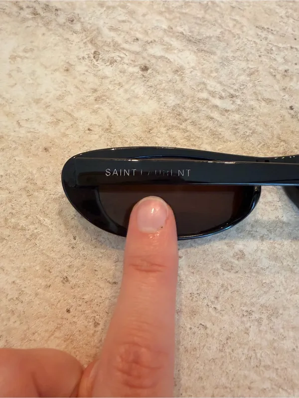 Saint Laurent Black Oval Sunglasses - Image 5