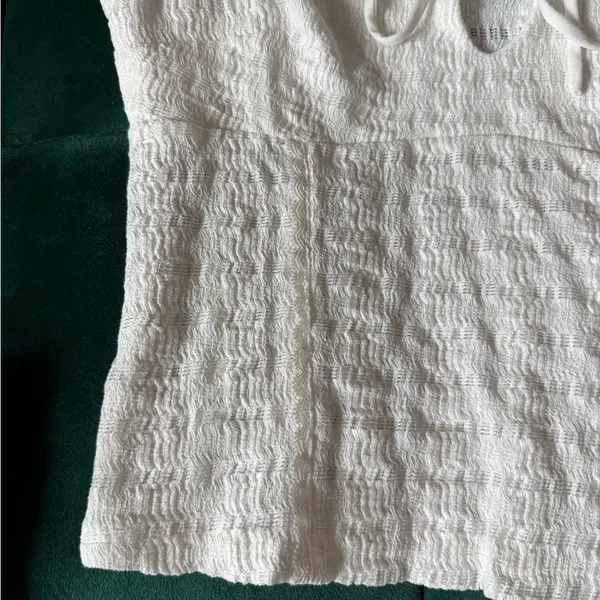 White Urban Outfitters Smocked Women's Crop Top - Image 6