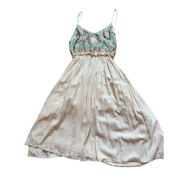 Anthropologie Raga Cotton Embellished Mini Dress - Size L - Image 14