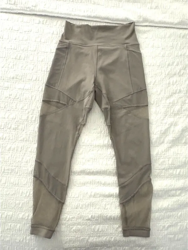 EXCELLENT Lululemon Forget The Sweat High Rise Tight 25" Grey Purple Leggings 8 - Image 3