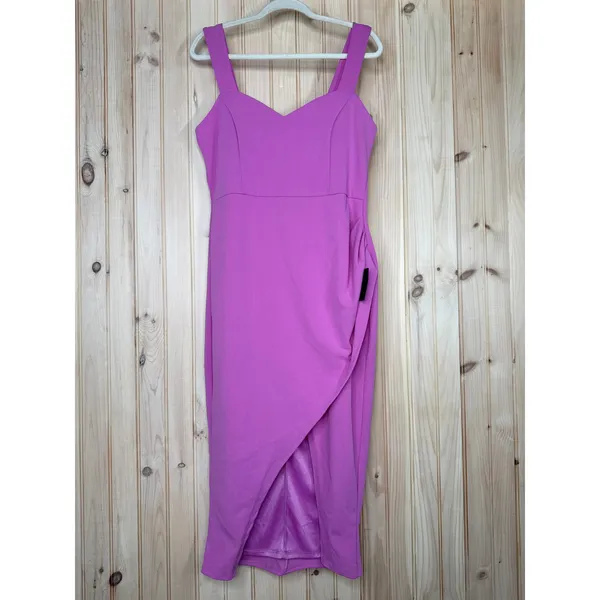 NWT Lulus Always Beautiful Rose Pink Sleeveless Tulip Midi Dress Cocktail Sz XL - Image 2