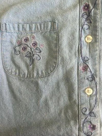 Vintage Winnie the Pooh Denim Vest Disney Embroidered - Image 4