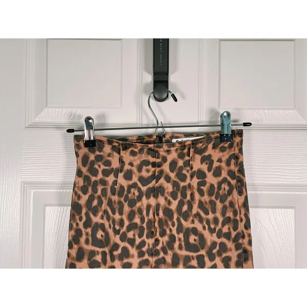 Reformation Marlon High Rise Leopard Print Pants Womens Size 0 Cheetah Statement - Image 6