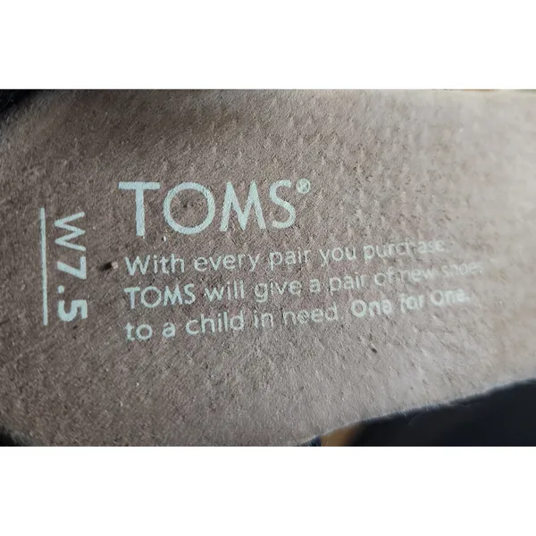 TOMS Womens Black Suede Woven Peep Toe Cork Wedge Ankle Strap Sandals‎ - Image 5