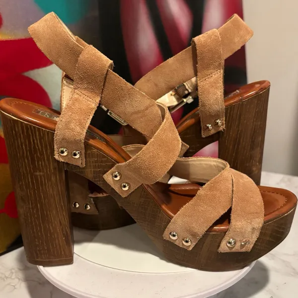 INC International Concepts Camira Suede Studded Platform Block Heel Sandals - Image 10