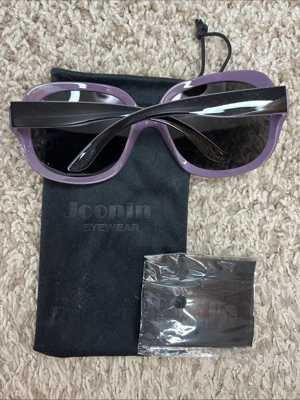 NIB Joopin Black Round Oversized Sunglasses - Image 3