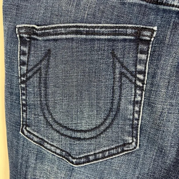True Religion Jeans Womens 30 Becca Mid Rise Bootcut Dark Wash Stretch‎ Denim - Image 6