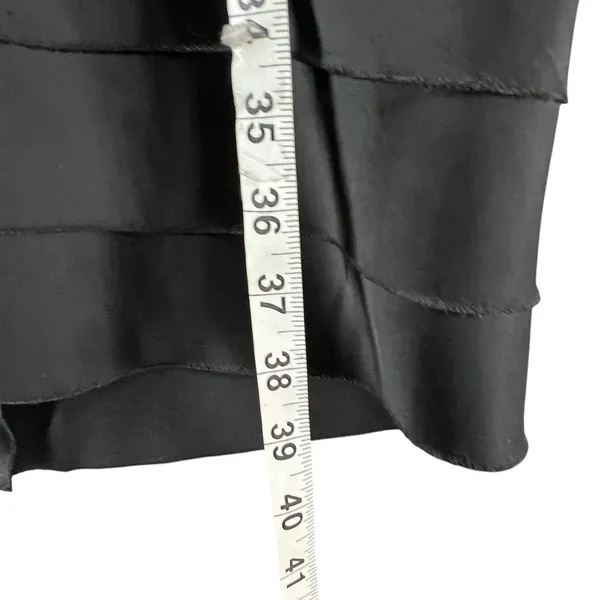 Scarlett Nite Y2K Halter Dress 14 Black Satin Tiered Ruffled Cocktail Retro HOCO - Image 11