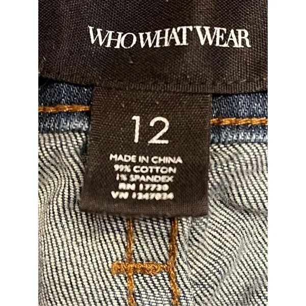 Who What Wear Jeans Womens Size 12 Cropped Dark Wash (3004) - Image 7