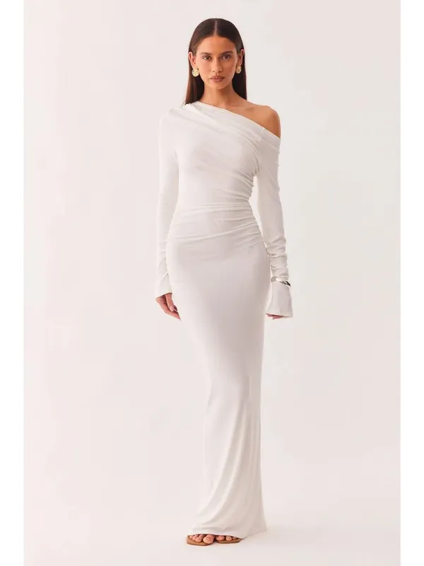 SNDYS Reyna Maxi Dress in White Medium New Womens Long Gown - Image 14