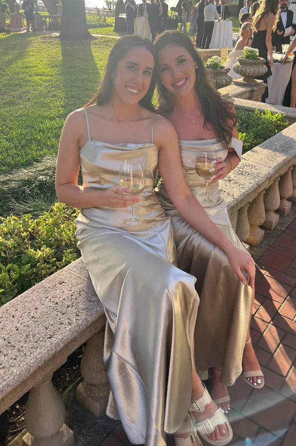 Gold Bridesmaid Dress Size 6 - Image 3