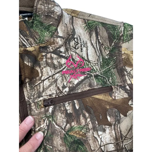 Realtree Womens Xtra Camo Full Zip Jacket With Pink Logo Size L SKU 9298 - Image 5