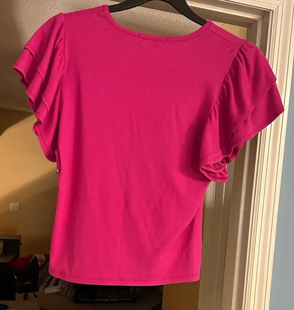YMI Bright Pink Fitted Top - Image 3