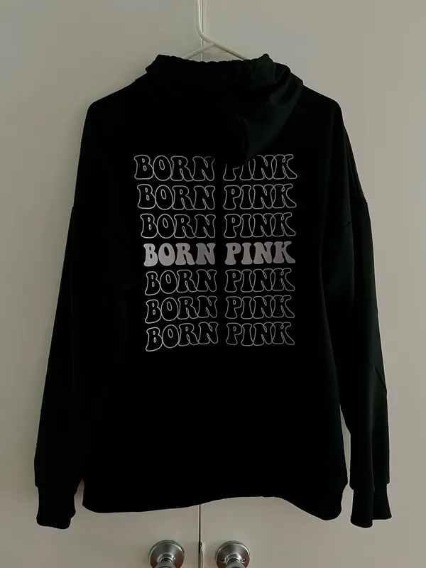 blackpink born pink tour black hoodie size xl fits m/l - Image 4