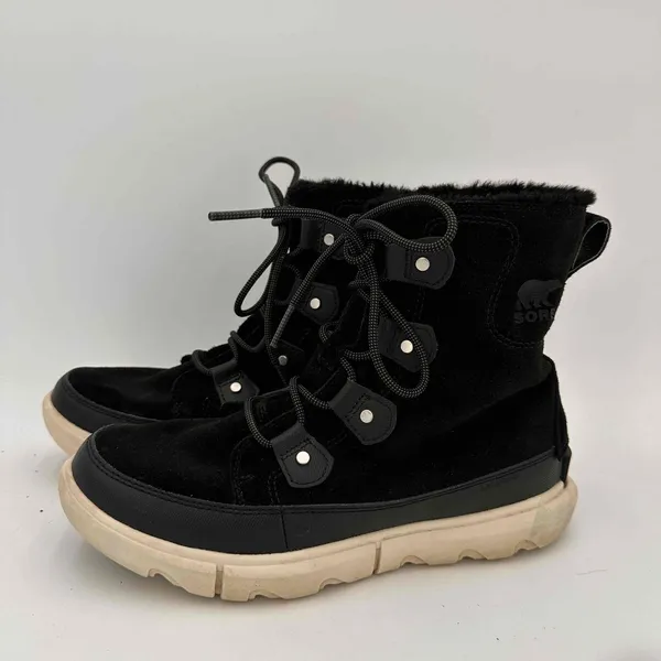 SOREL Women's Black Waterproof Lace-Up Explorer II Joan Boots Size 9.5 - Image 5