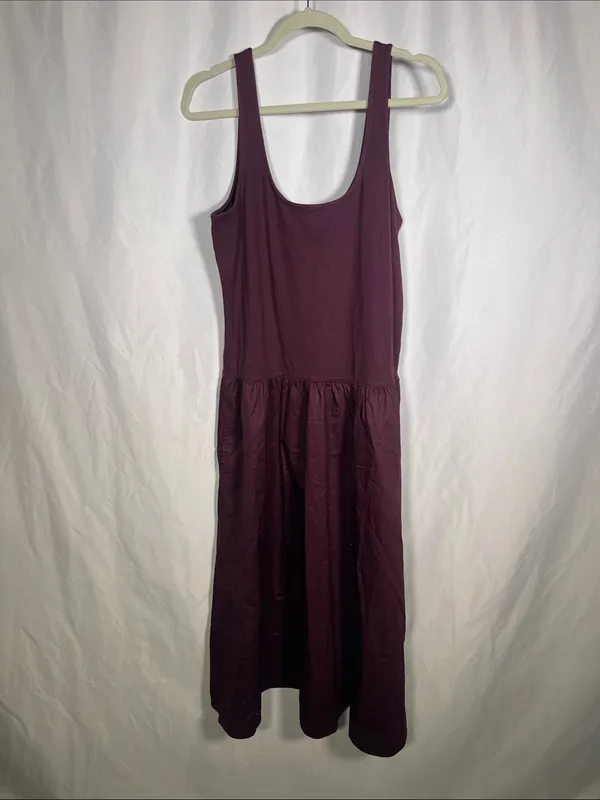 Old Navy Womens Sleeveless Midi Dress Plum Purple Xl - Image 2