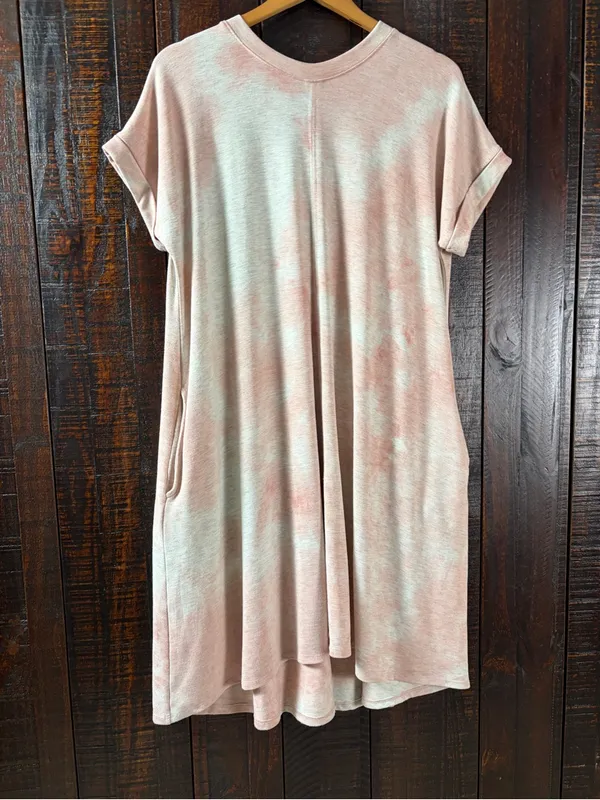 Talulah Rose Tie-Dye Short Sleeve Relaxed Tshirt Midi Dress - Image 2