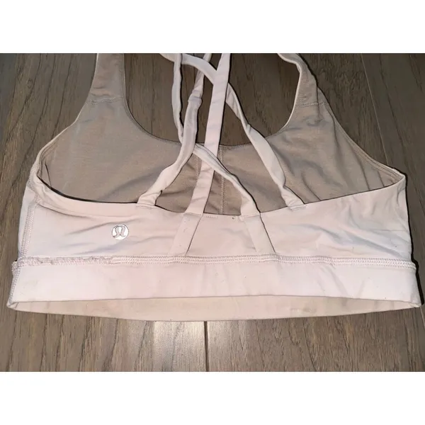 Lululemon Energy Sports Bra Light Pink Women's Size 6 - Image 4