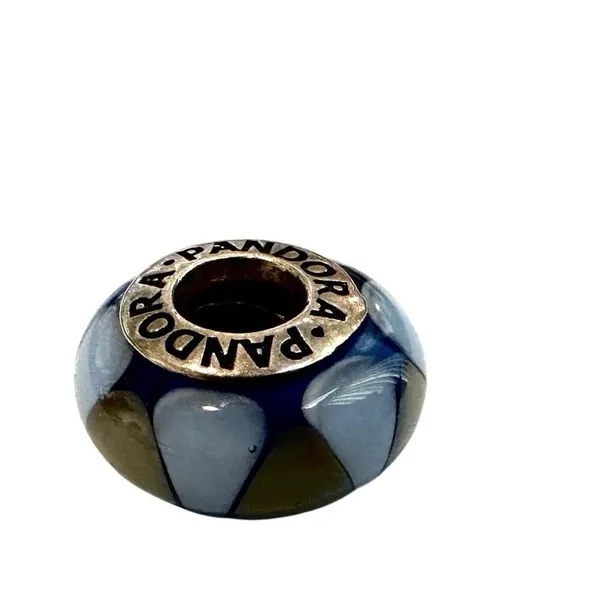 PANDORA Unique Blue Captivating Murano Glass Charm 925 - Image 5