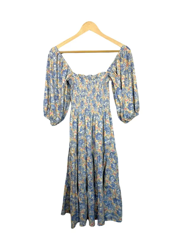 Polo Ralph Lauren Denim & Supply Floral Smocked Midi Dress Cottagecore XS - Image 6