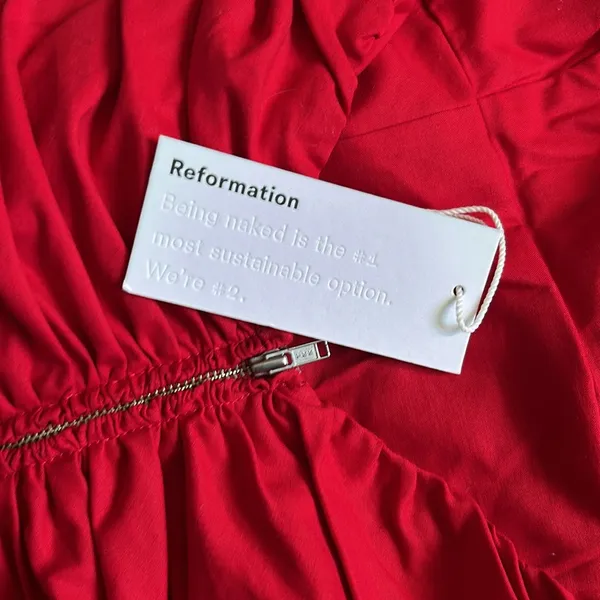Reformation Tiana top in lipstick red - Image 6