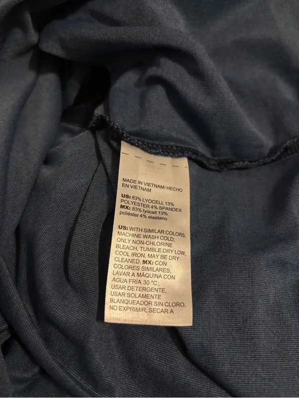 Chico's Navy Blue Denim Look Sleeveless Collared V-Neck Tunic Size 4 (20/22-XXL) - Image 7
