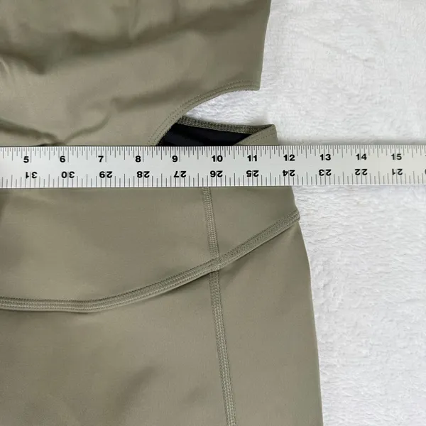 Free‎ People Movement Side-to-Side Catsuit XS Olive Green Cutout Jumpsuit - Image 6