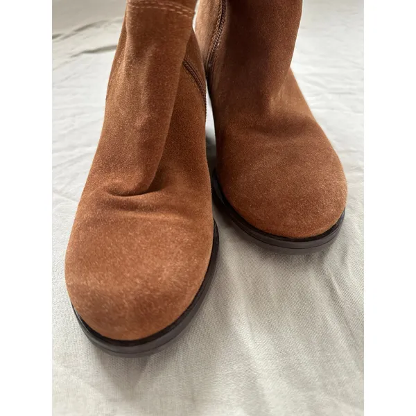 Vintage Y2K Sz7 Steve Madden Orabella Chestnut Genuine Suede Over-the-knee Boots - Image 3