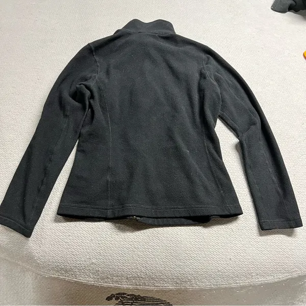 PATAGONIA Micro D® Full Zip Black Branded Fleece Pullover Women's Size Small EUC - Image 5