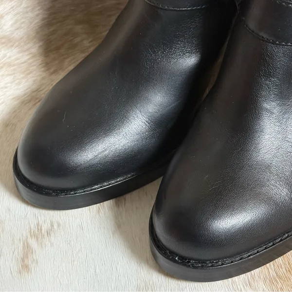 Dolce Vita Buckle Black Leather Biker Bootie Size 8 A22‎ - Image 3
