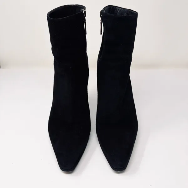 PRADA black suede ankle boots, made in Italy, size 39 - Image 5