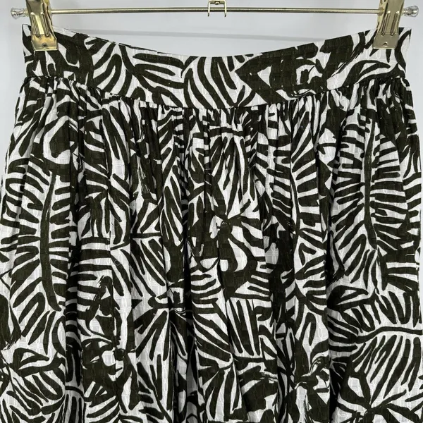 Kate Spade Orchid Coreen Havana Skirt Womens 2 Olive Green Tropical Pleated Mini - Image 3