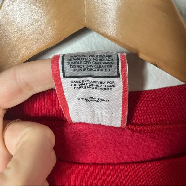Vintage 90s Disney Winnie the Pooh Red Double Sided Back Hit Crewneck Sweater - Image 4