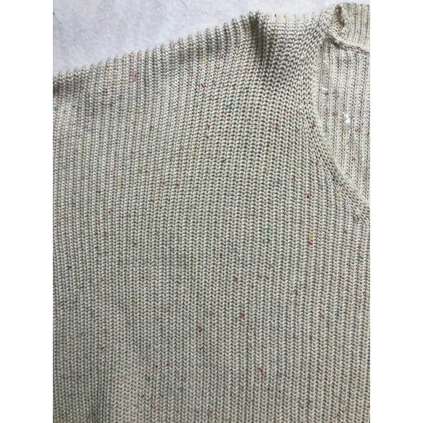 ANDRÉE BY UNIT Speckled V Neck Cotton Sweater Knit‎ Top Plus Size 2X - Image 3