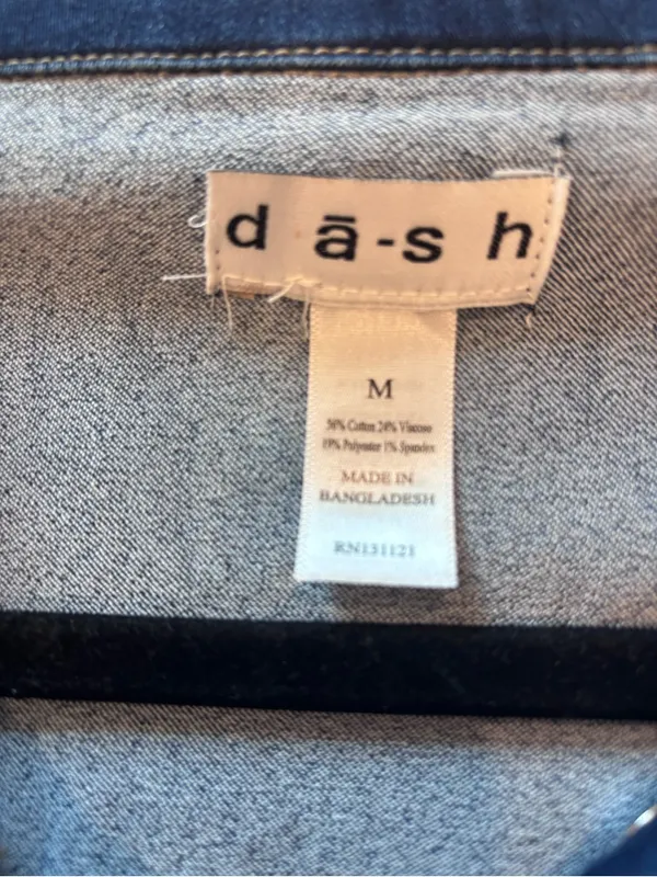 Dash‎ Classic Women's Dark Wash Denim Jacket size Medium Blue - Image 6