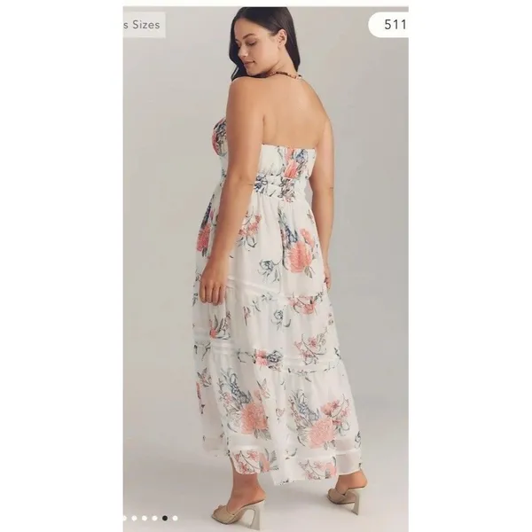 Anthropologie The Somerset strapless dress Ivory Petite XXS Prom Wedding Cottage - Image 5