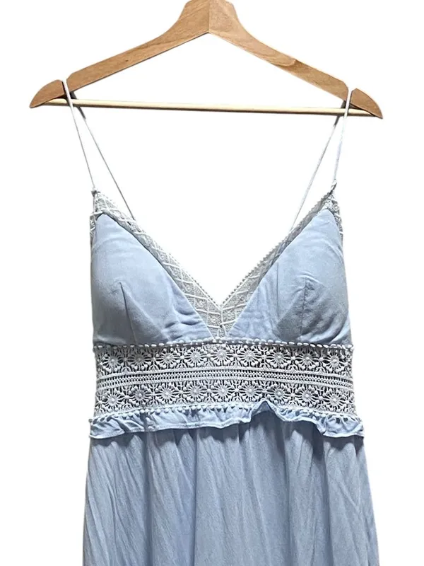 Selfie Leslie Desert Rose Maxi Dress Ice Blue Size XL Cottagecore Spring Boho - Image 6