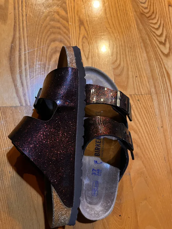 Birkenstock Birko-flor Glitter Double Strap womens size 7.5 - Image 2