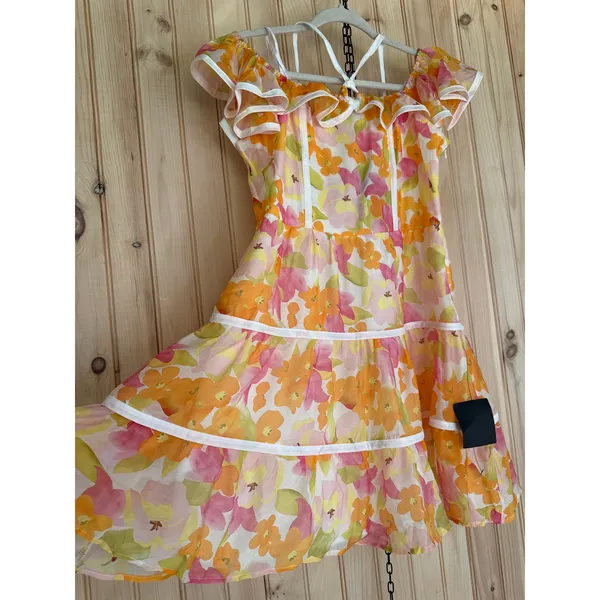 NWT Lulus Cutest Instinct Ivory Floral Halter Cold-Shoulder Mini Dress Resort M - Image 4