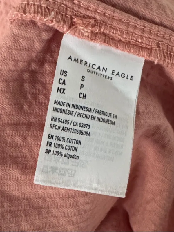 American Eagle Outfitters Pink Corduroy Button-Up Jacket EUC - Image 6