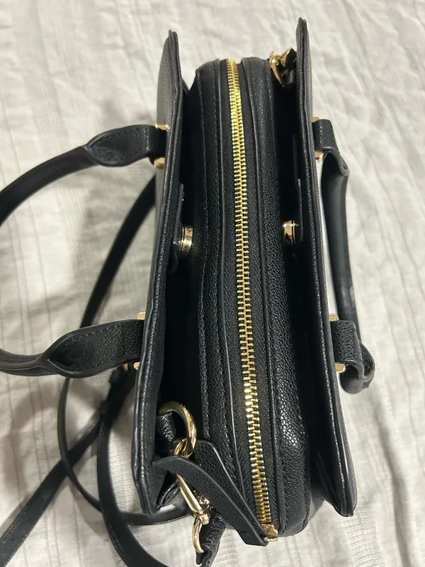 Nine West Black Purse Faux Leather Crossbody - Image 6
