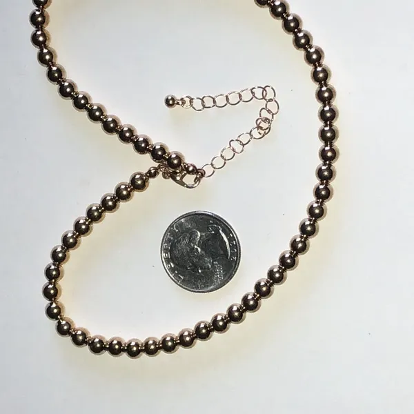 Classic Gold Tone Beaded Boho Necklace - Image 4