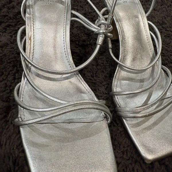 Marc Fisher Silver‎ Strappy Heels - Image 4